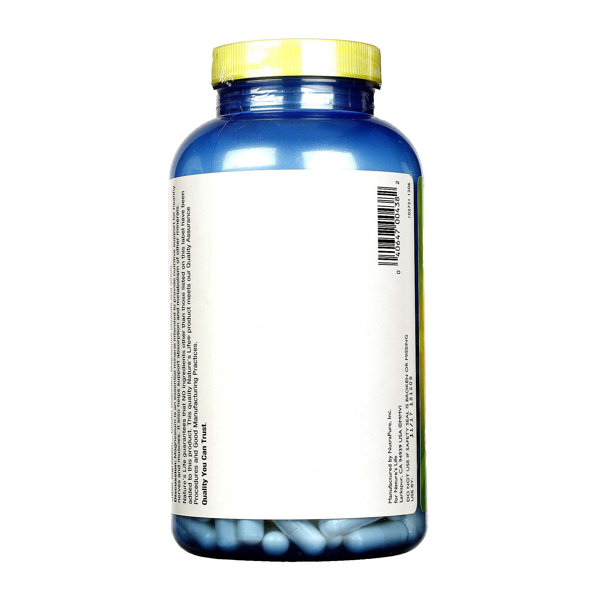 Nature's Life, Magnésio 500 mg - 250 Cápsulas - Imagem 3