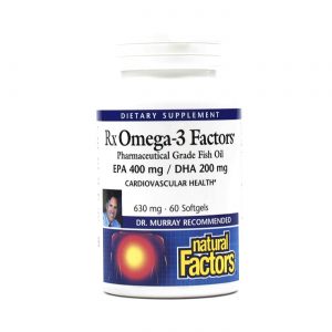 Natural Factors, Óleo de Peixe Fatores Ômega-3 - 60 Cápsulas em Gel