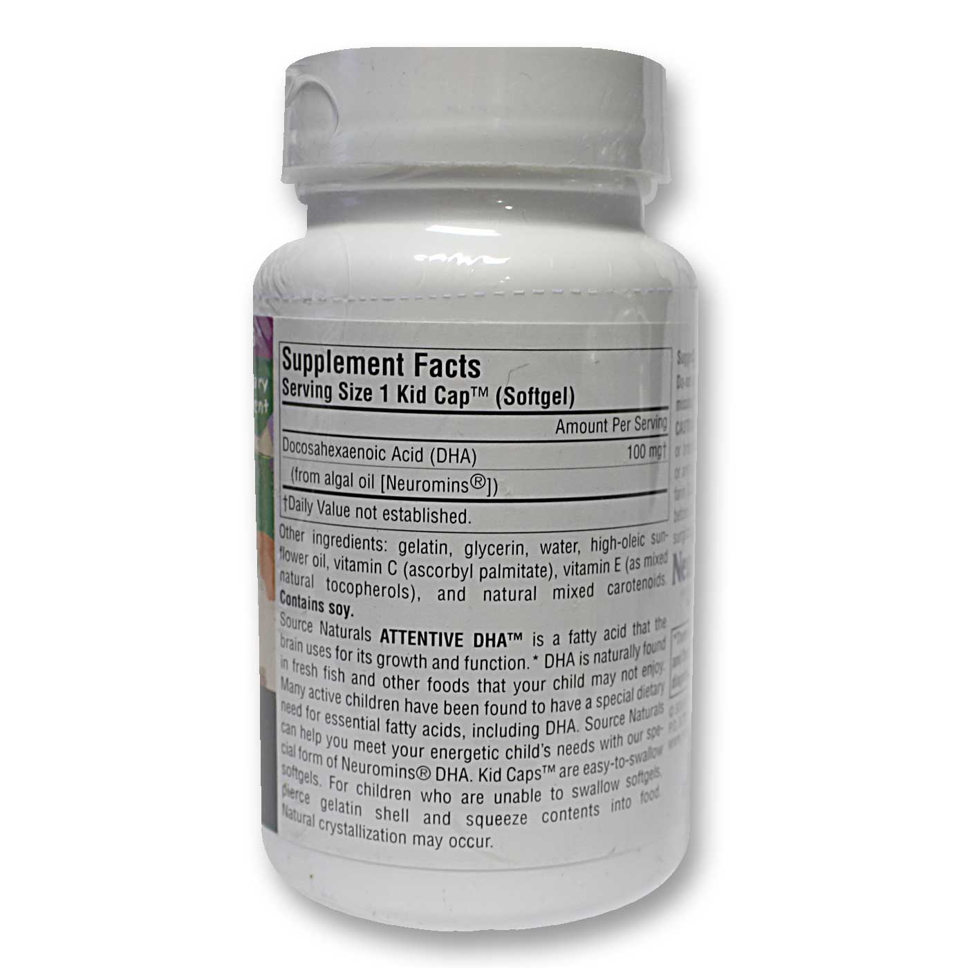 Source Naturals, Attentive DHA™ Kids - 30 Cápsulas - Imagem 2