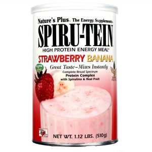 Nature's Plus, Proteína Spiru-Tein®, Morango e Banana - 510 g (1.12 lbs)