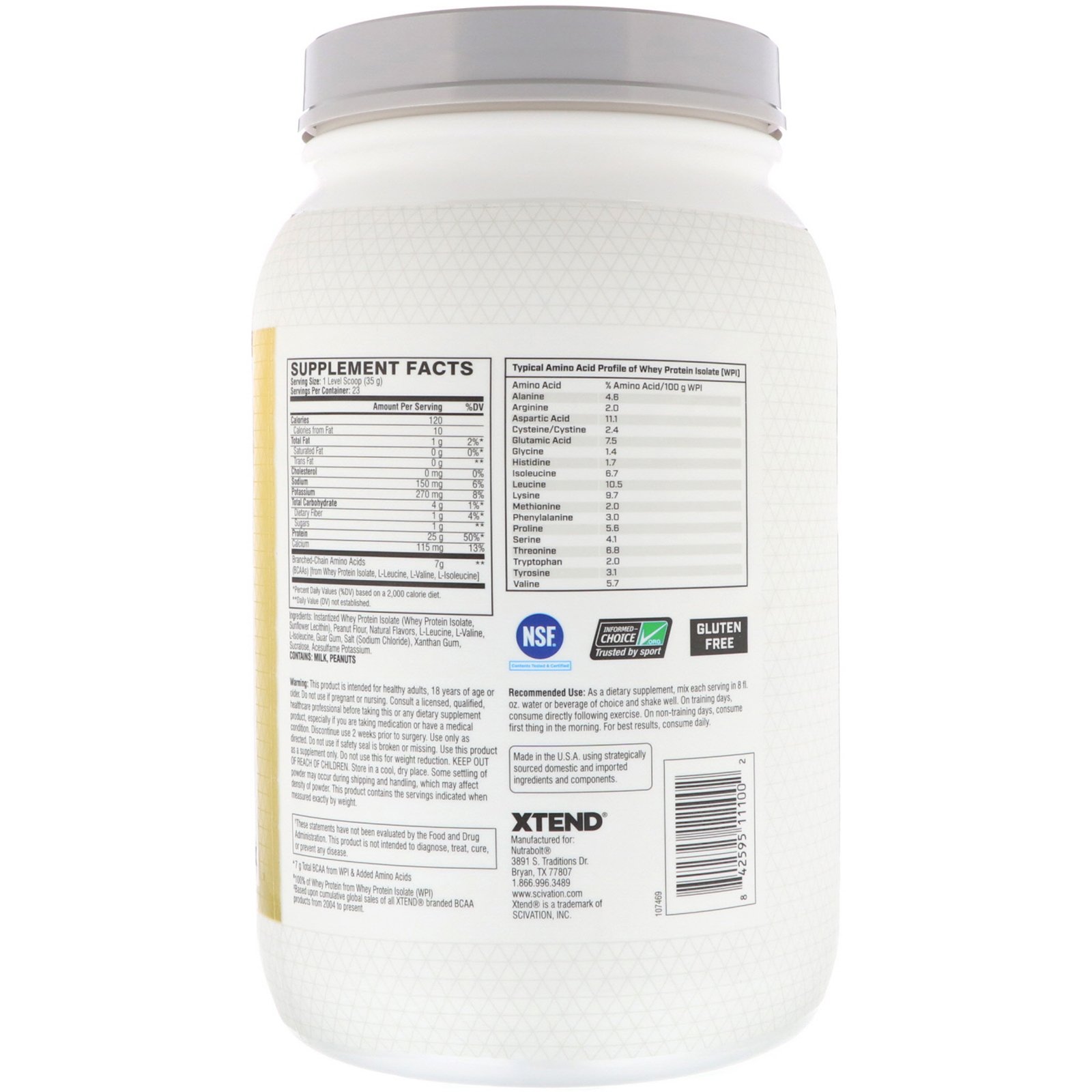Scivation, Xtend Pro, Isolado de Whey, Pasta de Cookie, 1,77 lb (805 g) - Imagem 2