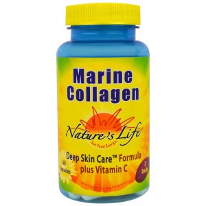 Nature's Life, Colágeno Marinho, 60 Cápsulas