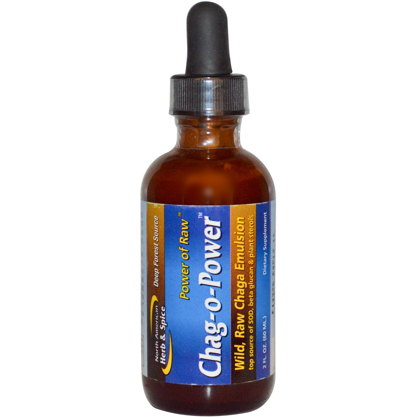 North American Herb & Spice, Chag-O-Power, Wild, Raw Chaga Emulsion, 2 fl oz (60 ml)