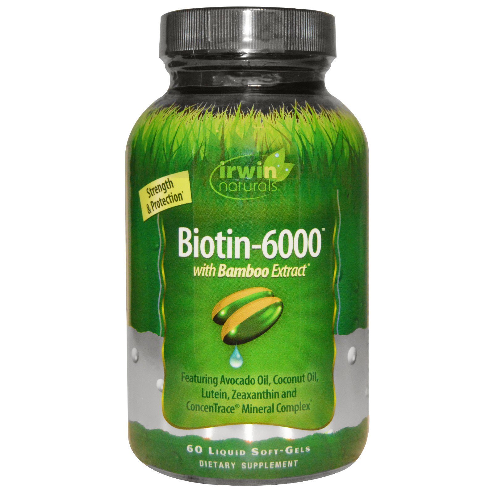 Irwin Naturals, Biotin-6000 with Bamboo Extract, 60 Liquid Soft-Gels