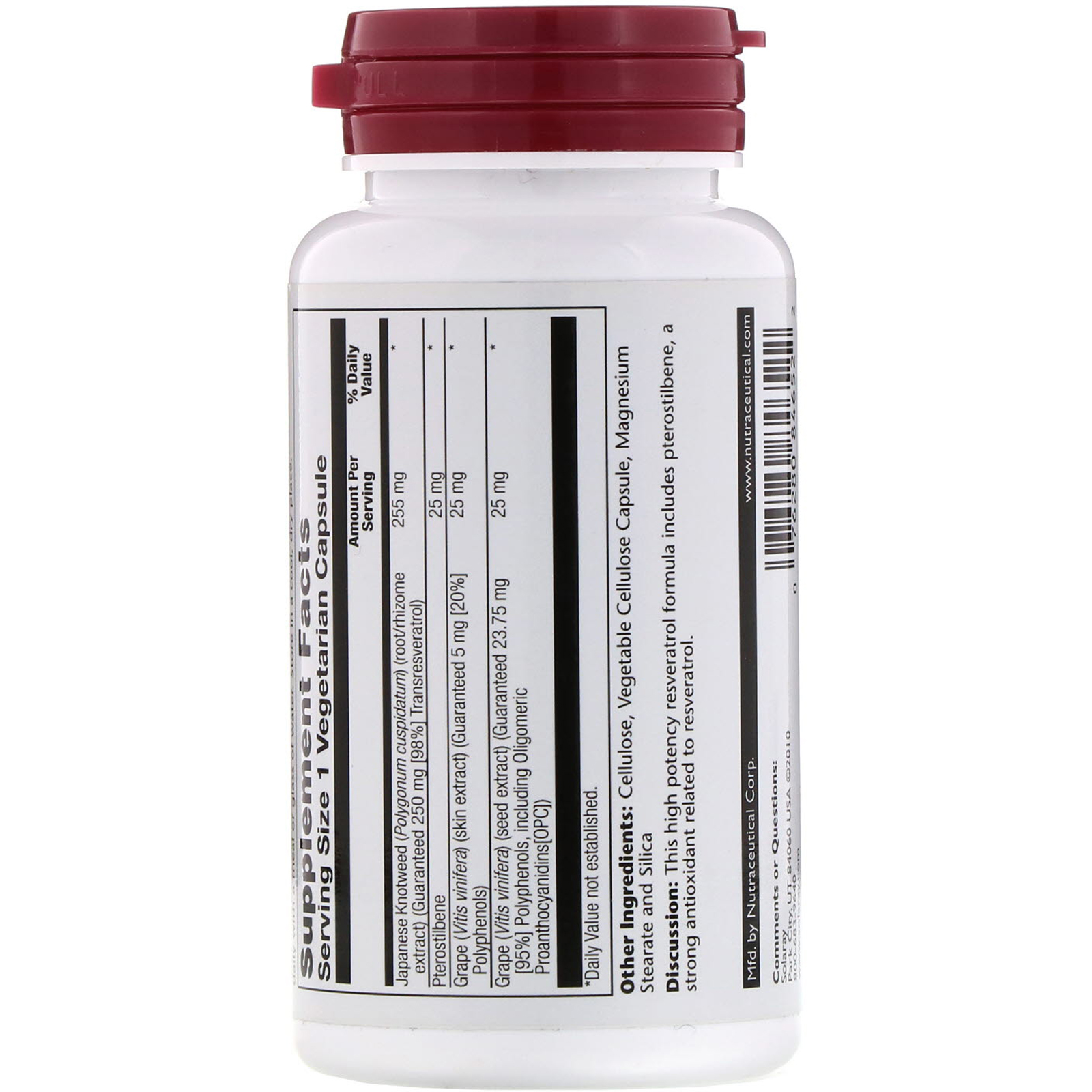 Solaray, Super Resveratrol, 30 Cápsulas Vegetais - Imagem 2