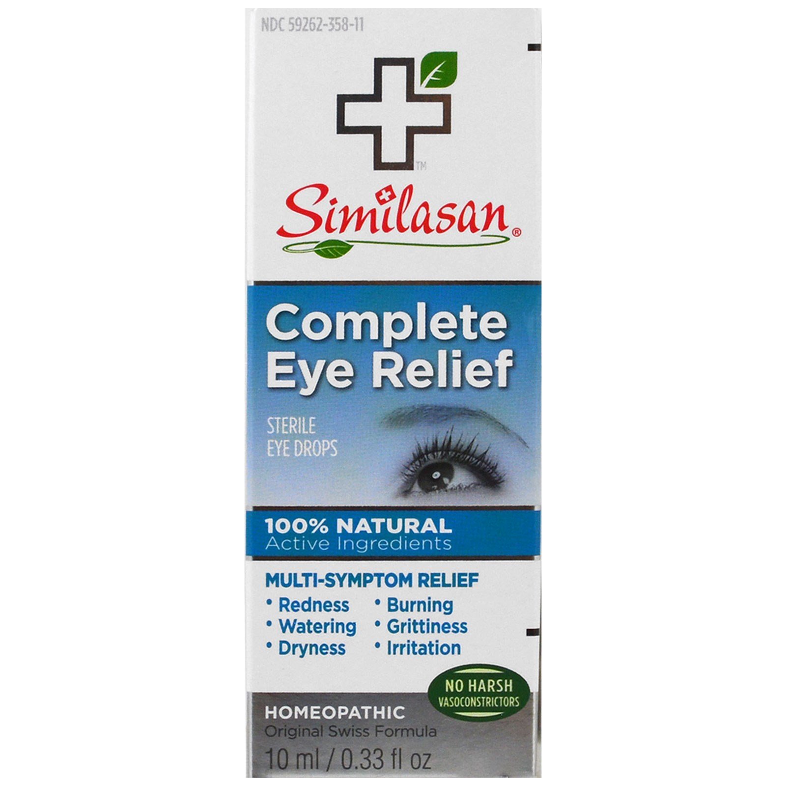 Similasan, Alívio Completo para Olhos, Colírio Estéril, 10 ml