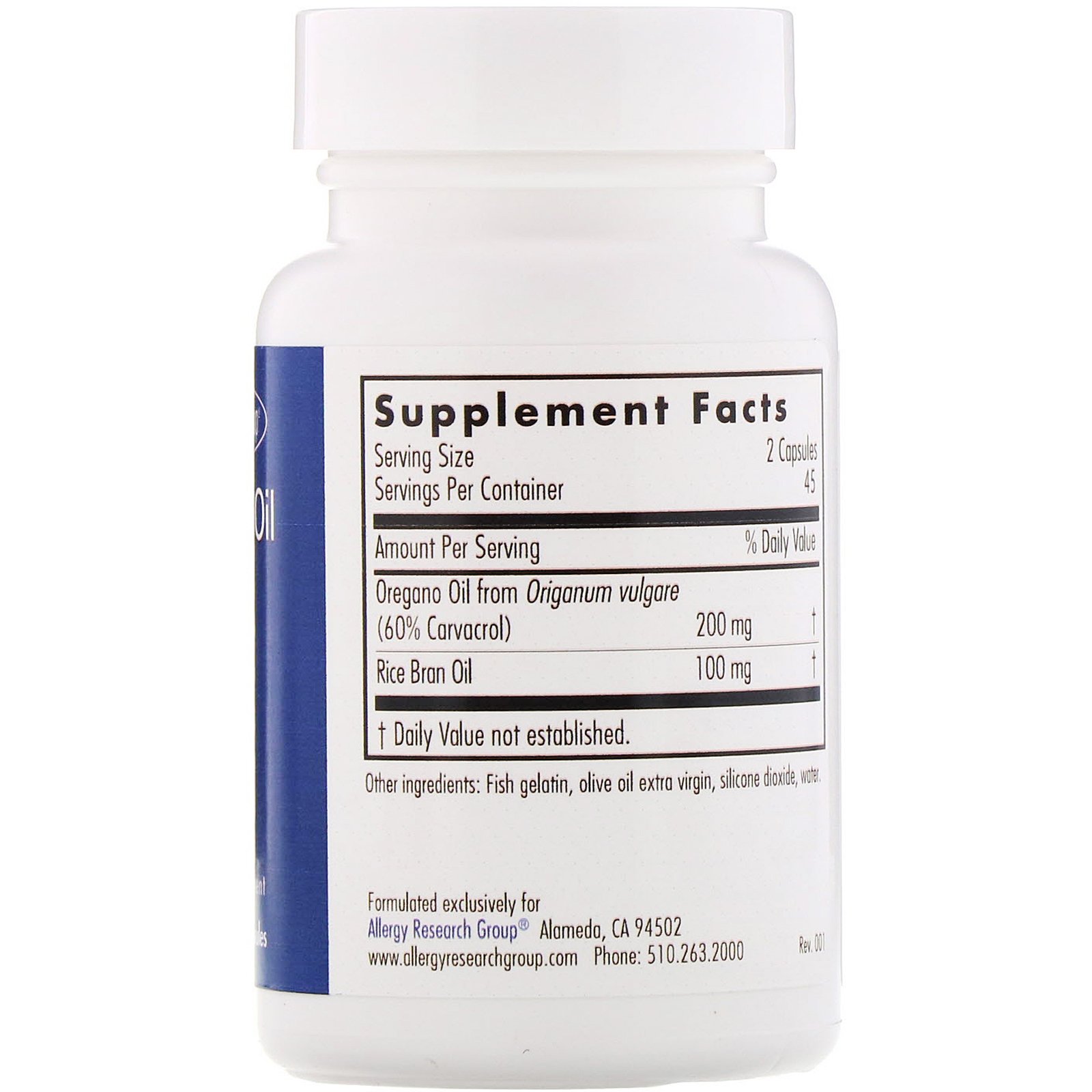 Allergy Research Group, Oregano Oil, 90 Fish Gelatin Capsules - Imagem 2