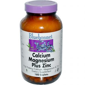 Bluebonnet Nutrition, Cálcio Magnésio Mais Zinco, 180 Cápsulas