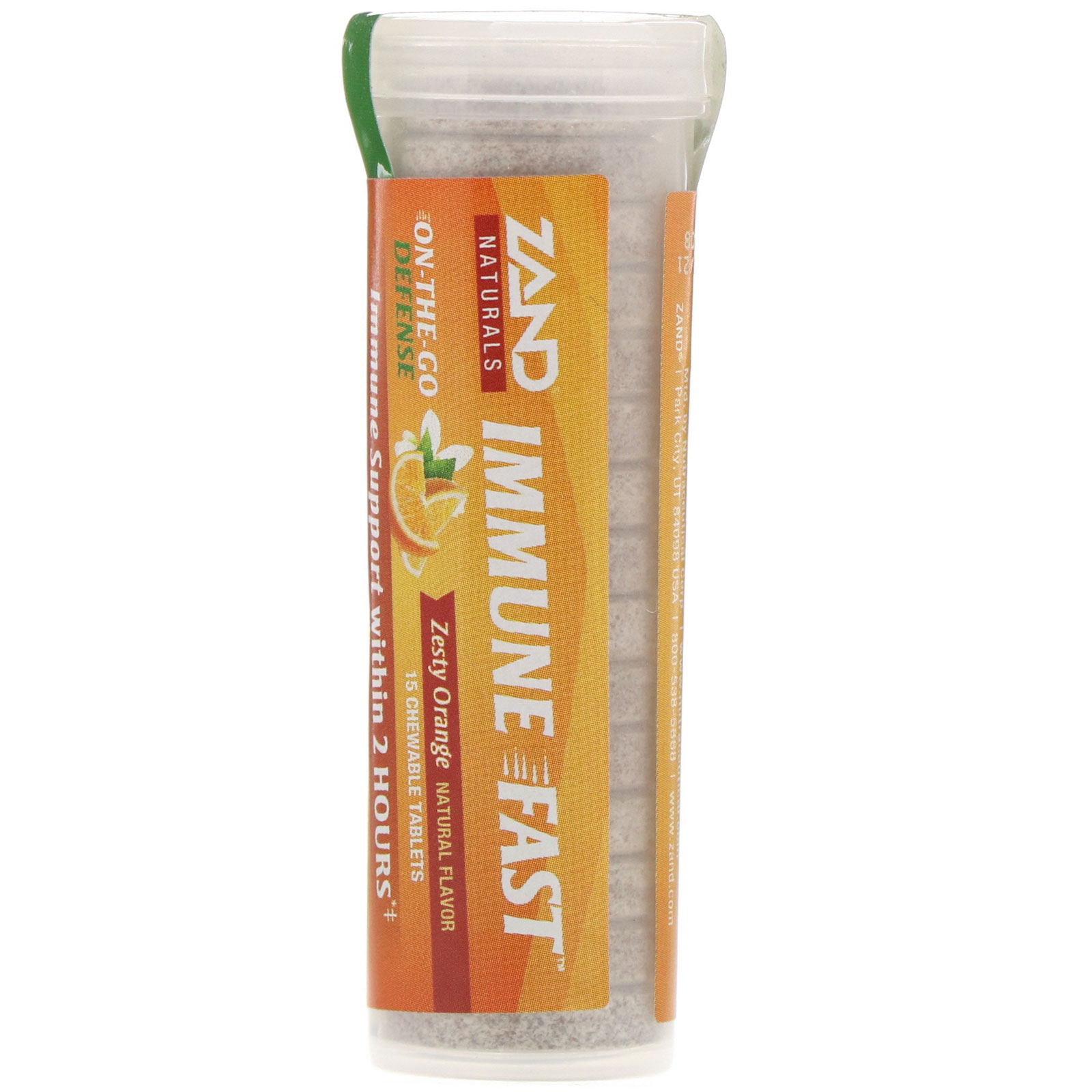 Zand, Immune Fast, Laranja Azeda, 15 Comprimidos Mastigáveis - Imagem 3