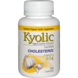 Kyolic, Extrato de Alho Envelhecido com Lecitina, Fórmula de Colesterol 104, 100 Cápsulas