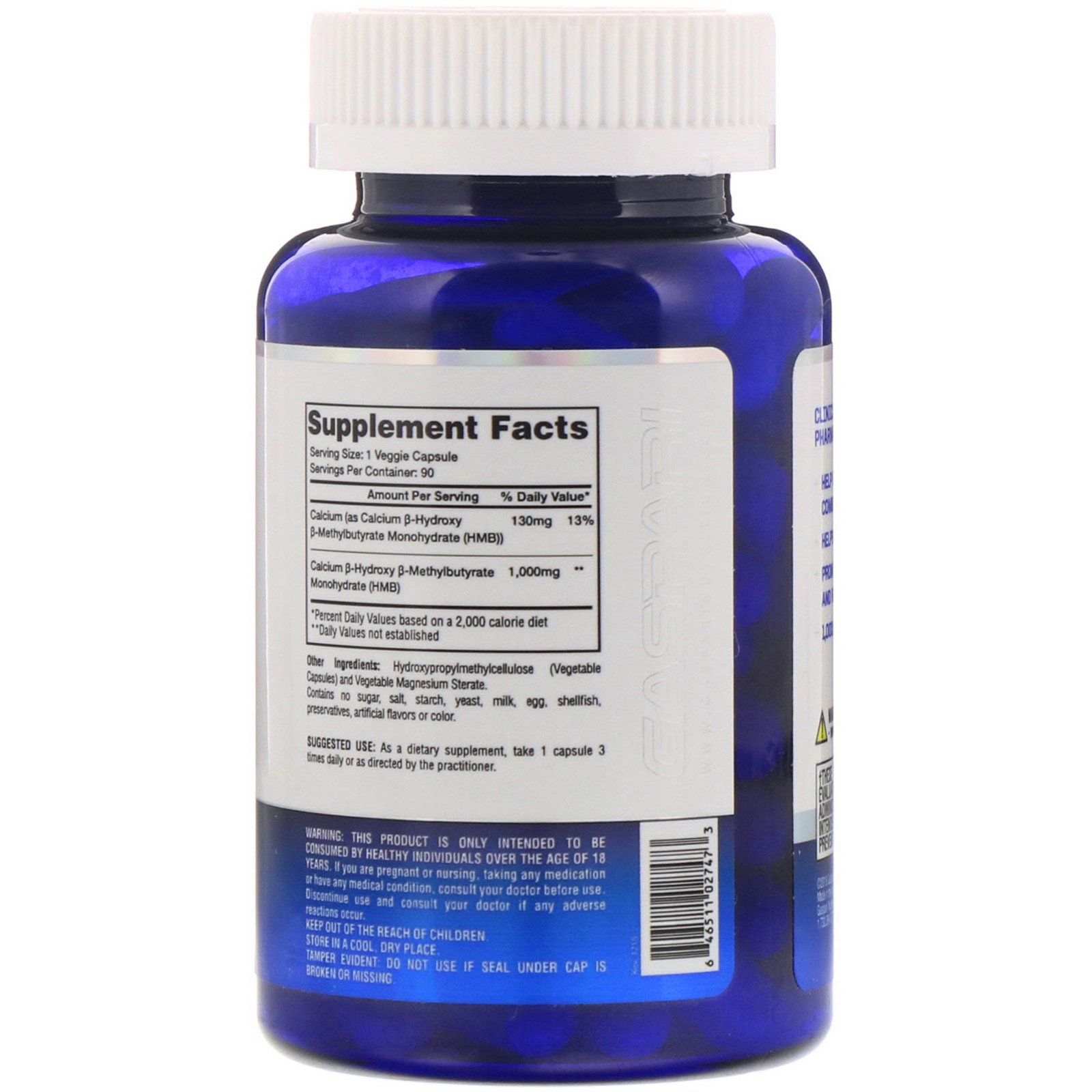 Gaspari Nutrition, HMB, 90 Capsules - Imagem 2