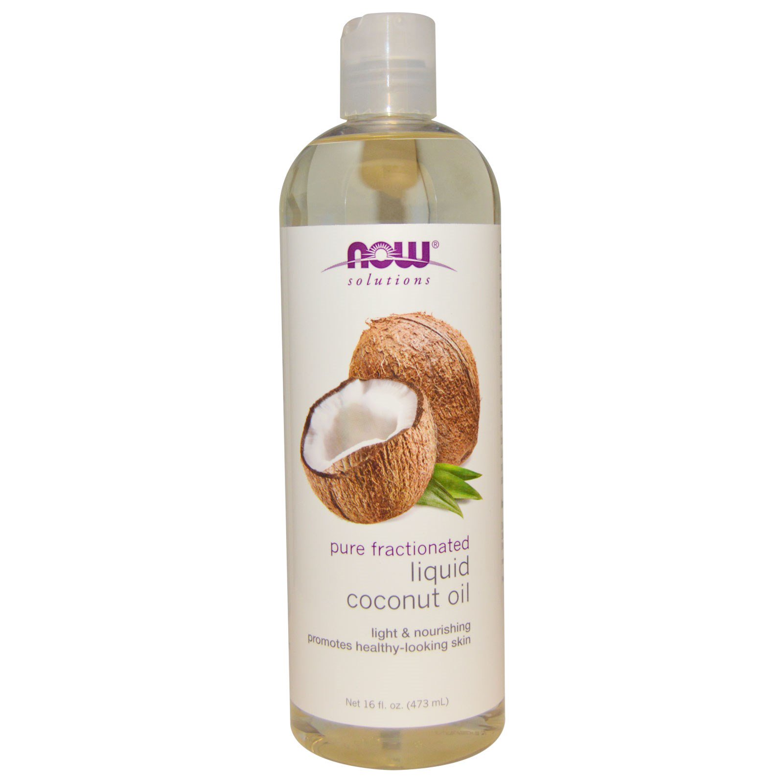 Now Foods, Soluções, Óleo de Coco Líquido, Fracionado Puro, 473 ml (16 fl oz)