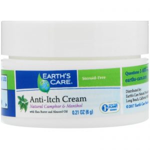 Earth's Care, Creme Contra a Coceira, com Manteiga de Carité e Óleo de Amêndoas, 0,21 oz (6 g)