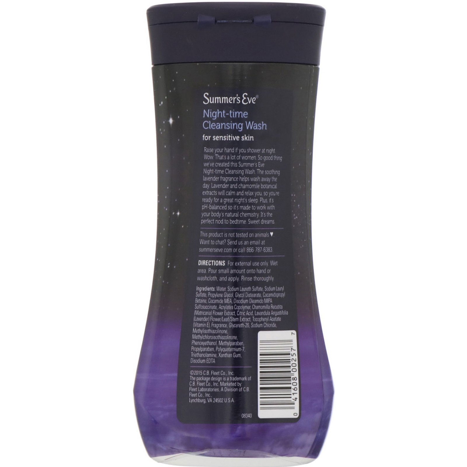 Summer's Eve, Limpeza íntima, uso noturno, Lavander, 12 fl oz (354 ml) - Imagem 2