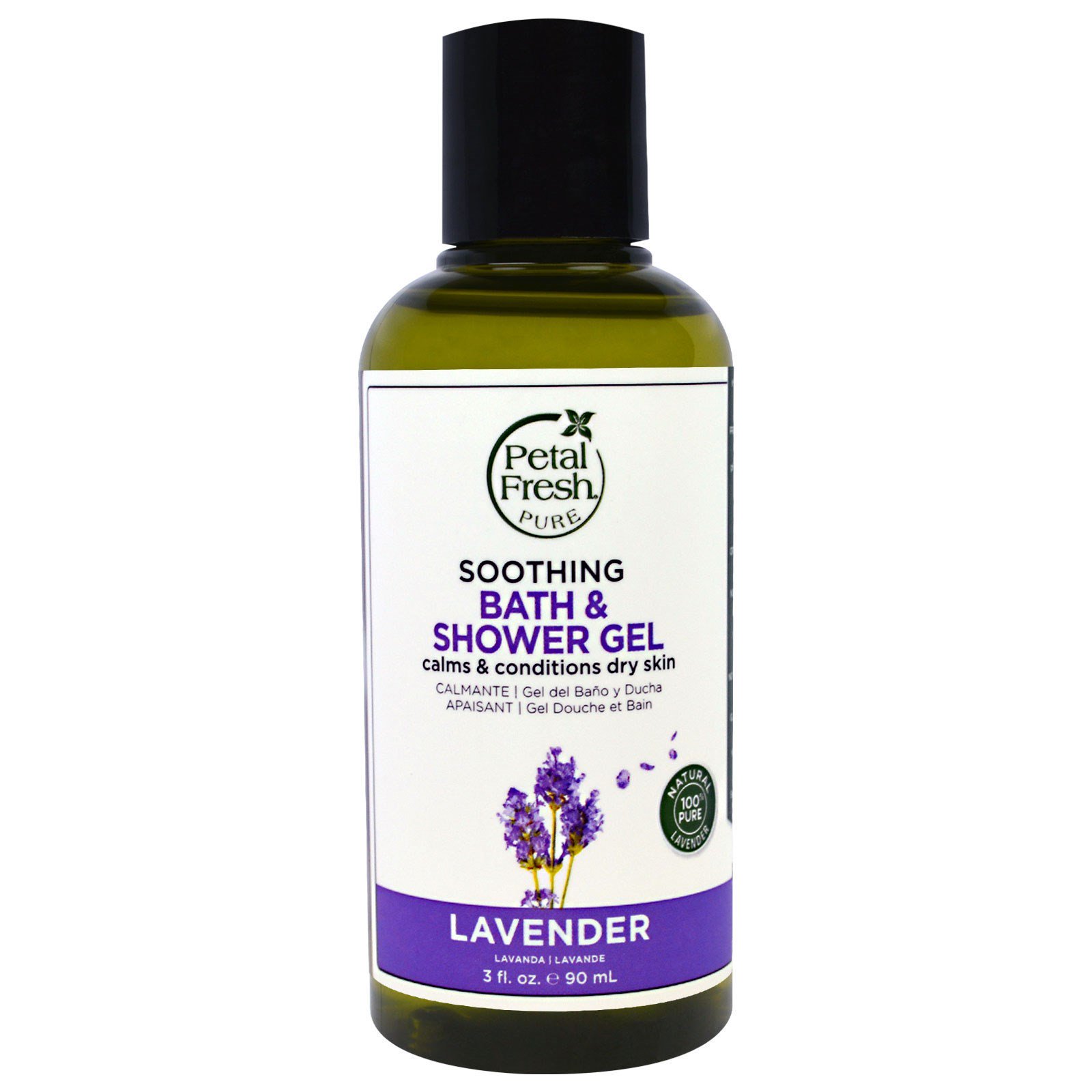 Petal Fresh, Puro, Gel Suavizante de Banho & Limpeza, Lavanda, 90 ml