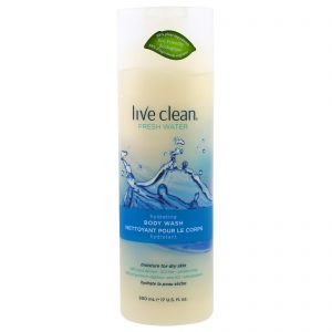 Live Clean, Gel de banho hidratante, Água fresca, 17 fl oz (500 ml)