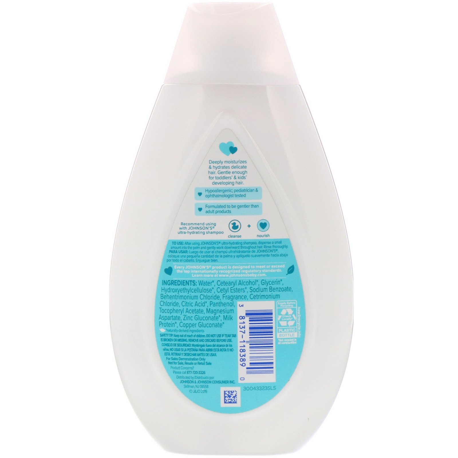 Johnson & Johnson, Kids, Condicionador Ultra Hidratante, 13,6 fl oz (400 ml) - Imagem 2