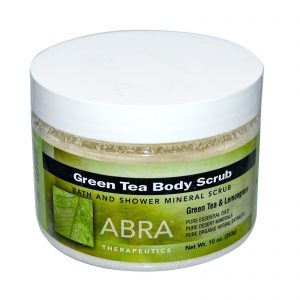 Abra Therapeutics, Esfoliação Corporal de Chá Verde, Chá Verde e cidreira, 10 oz (283 g)