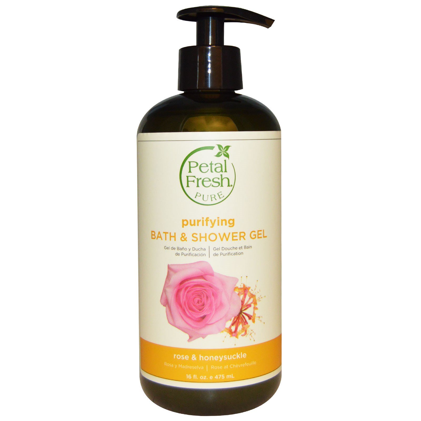 Petal Fresh, Puro, Gel Purificante de Banho e Ducha, Rosa e Madressilva, 16 fl oz (475 ml)