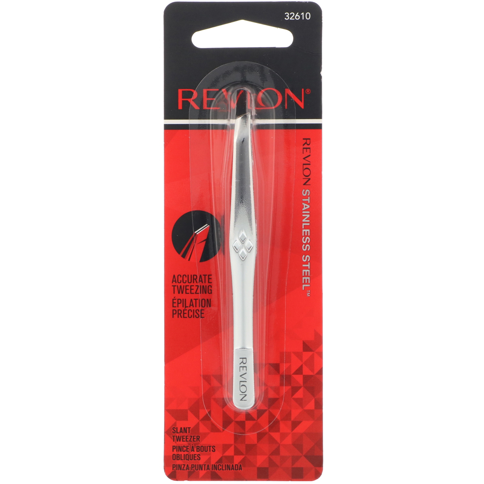 Revlon, Pinça compacta com ponta inclinada clássica, 1 contagem - Imagem 2