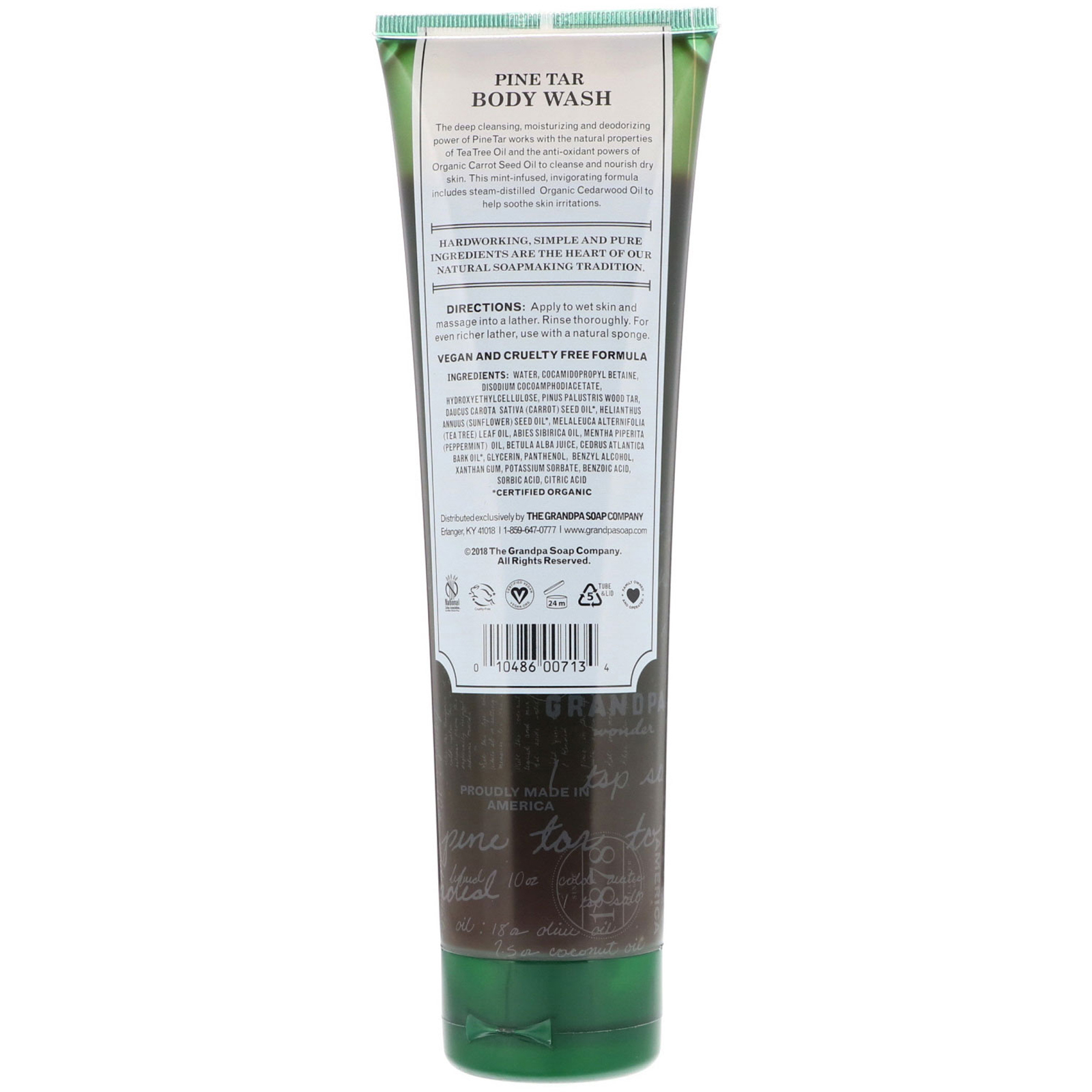 Grandpa's, Sabonete Líquido Corporal de Alcatrão de Pinho, Terapia da Pele, 280 ml (9,5 fl oz) - Imagem 2