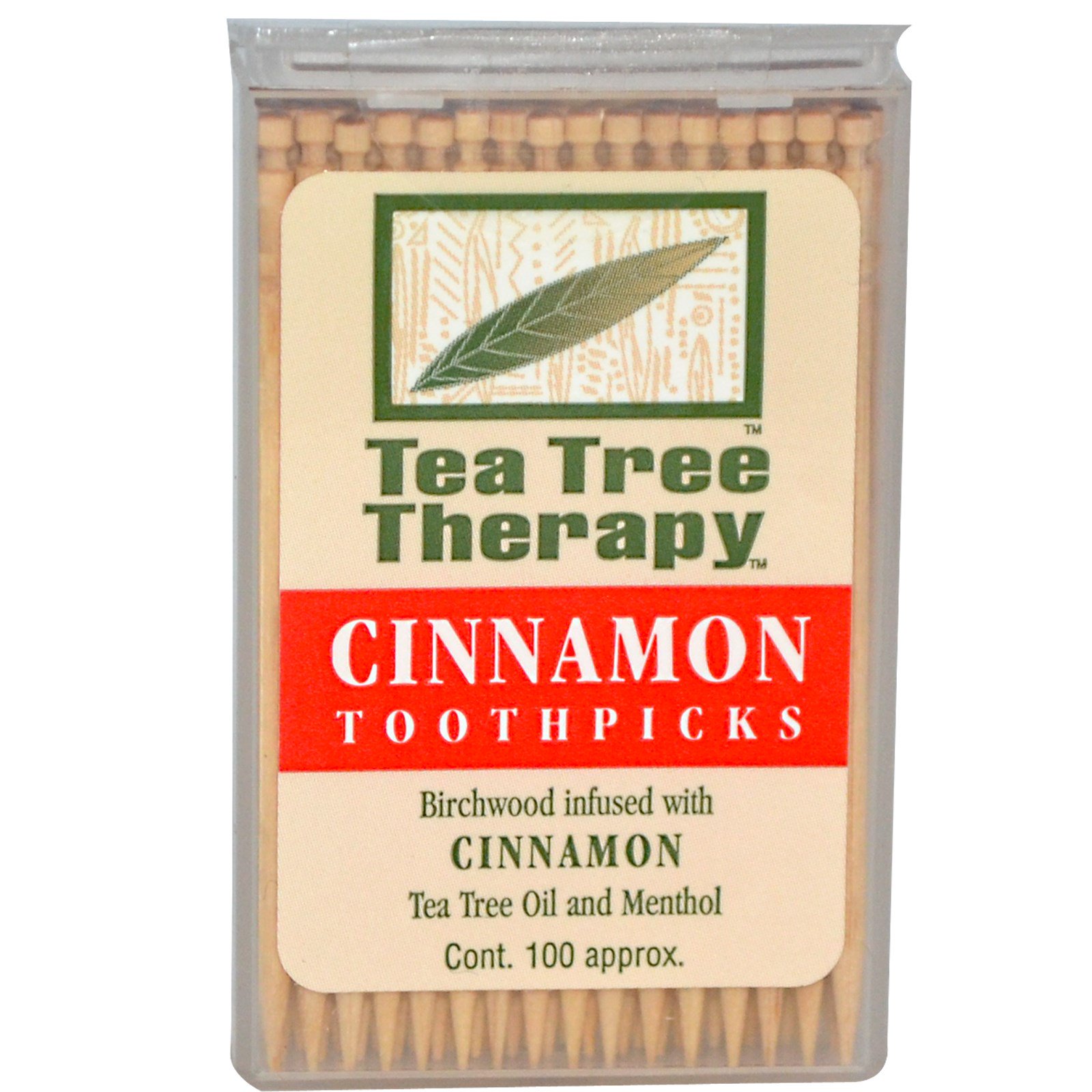 Tea Tree Therapy, Palitos de Dente de Canela, 100 aproximadamente