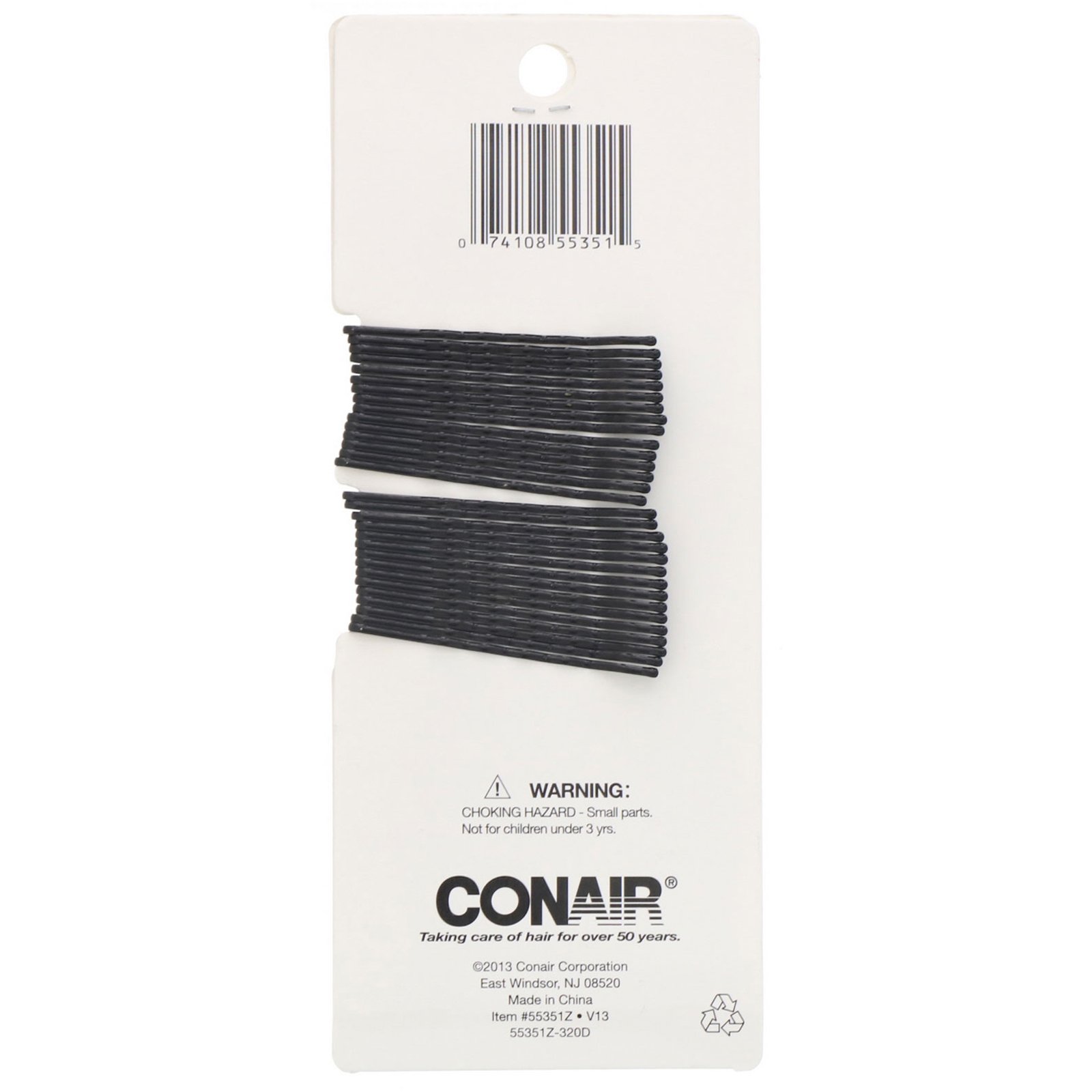 Conair, Color Match, grampos para bobe, preto, 90 peças - Imagem 2