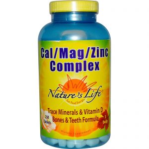 Nature's Life, Complexo Cálcio/Magnésio/Zinco, 250 Comprimidos