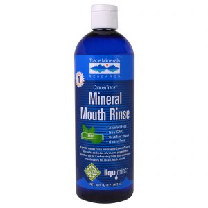 Trace Minerals Research, Enxágue Bucal ConcenTrace, Menta, 473 ml