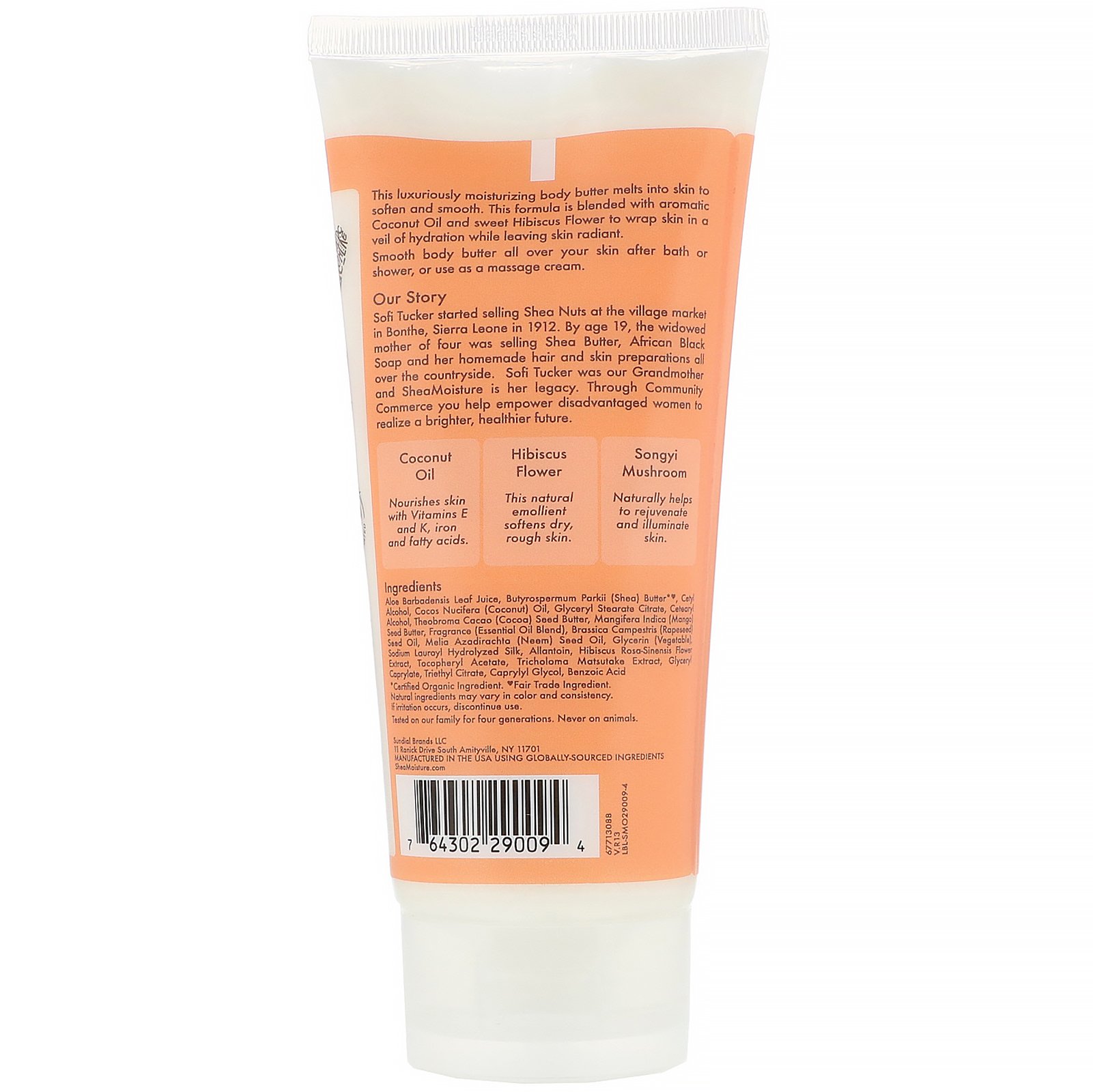 SheaMoisture, Illuminating Body Butter, Coconut & Hibiscus, 6 fl oz (177 ml) - Imagem 2