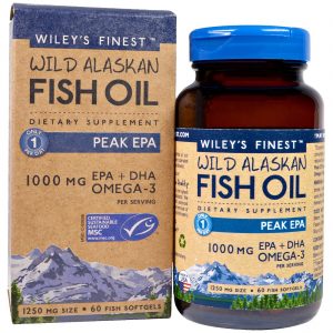 Wiley's Finest, Wild Alaskan Fish Oil, Peak EPA, 1,250 mg, 60 Fish Softgels
