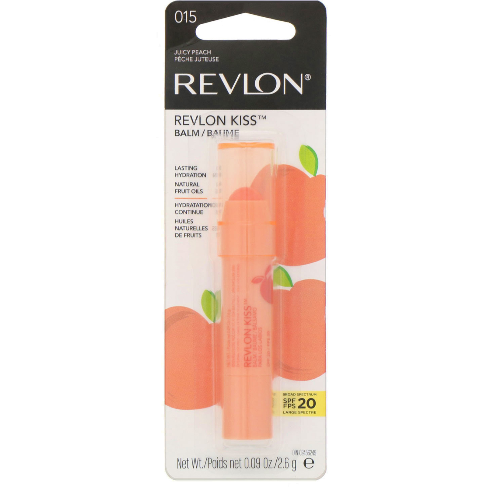 Revlon, Bálsamo labial Kiss Balm, Juicy Peach 015 2,6 g - Imagem 2
