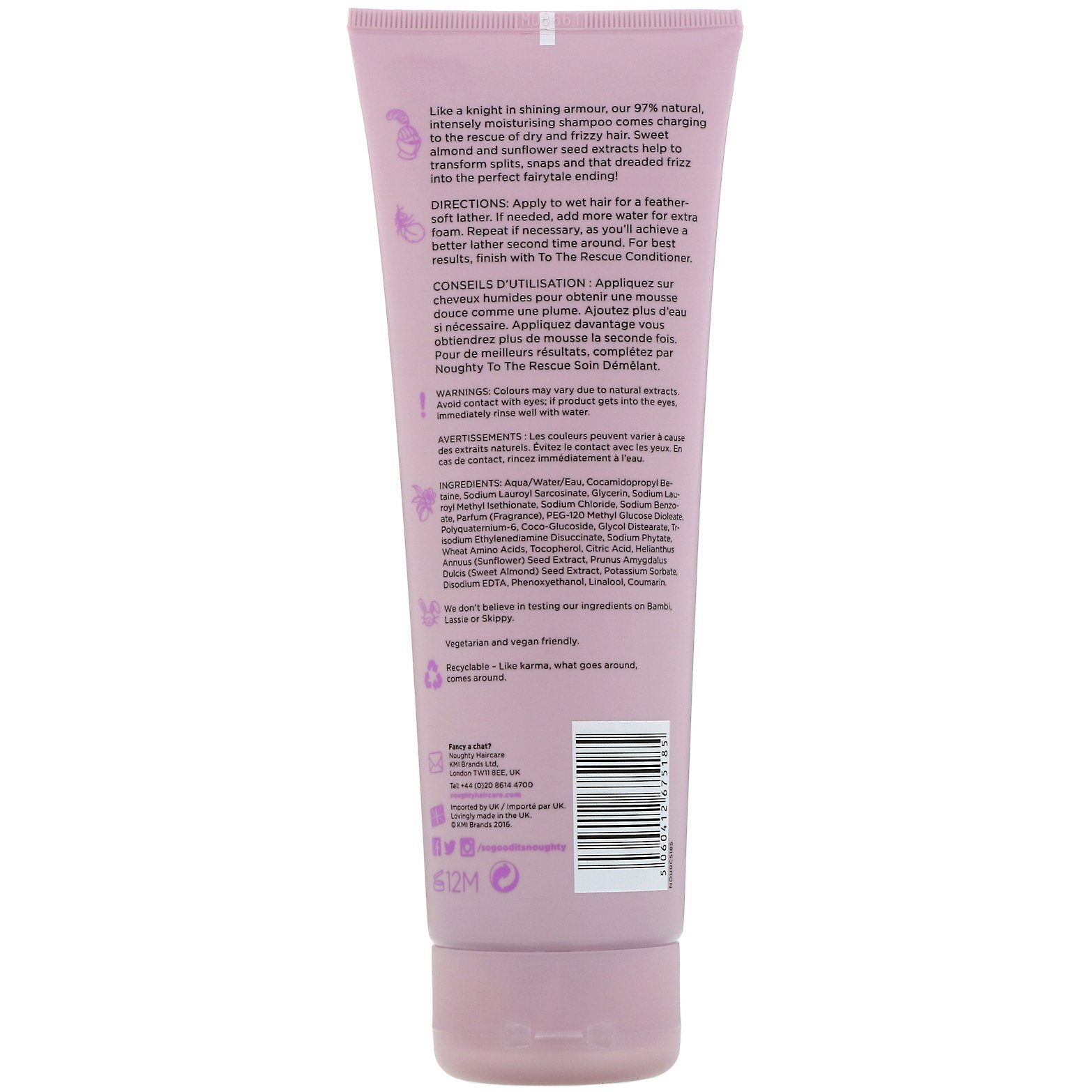 Noughty, To The Rescue, shampoo hidratante intenso, 250 ml - Imagem 2