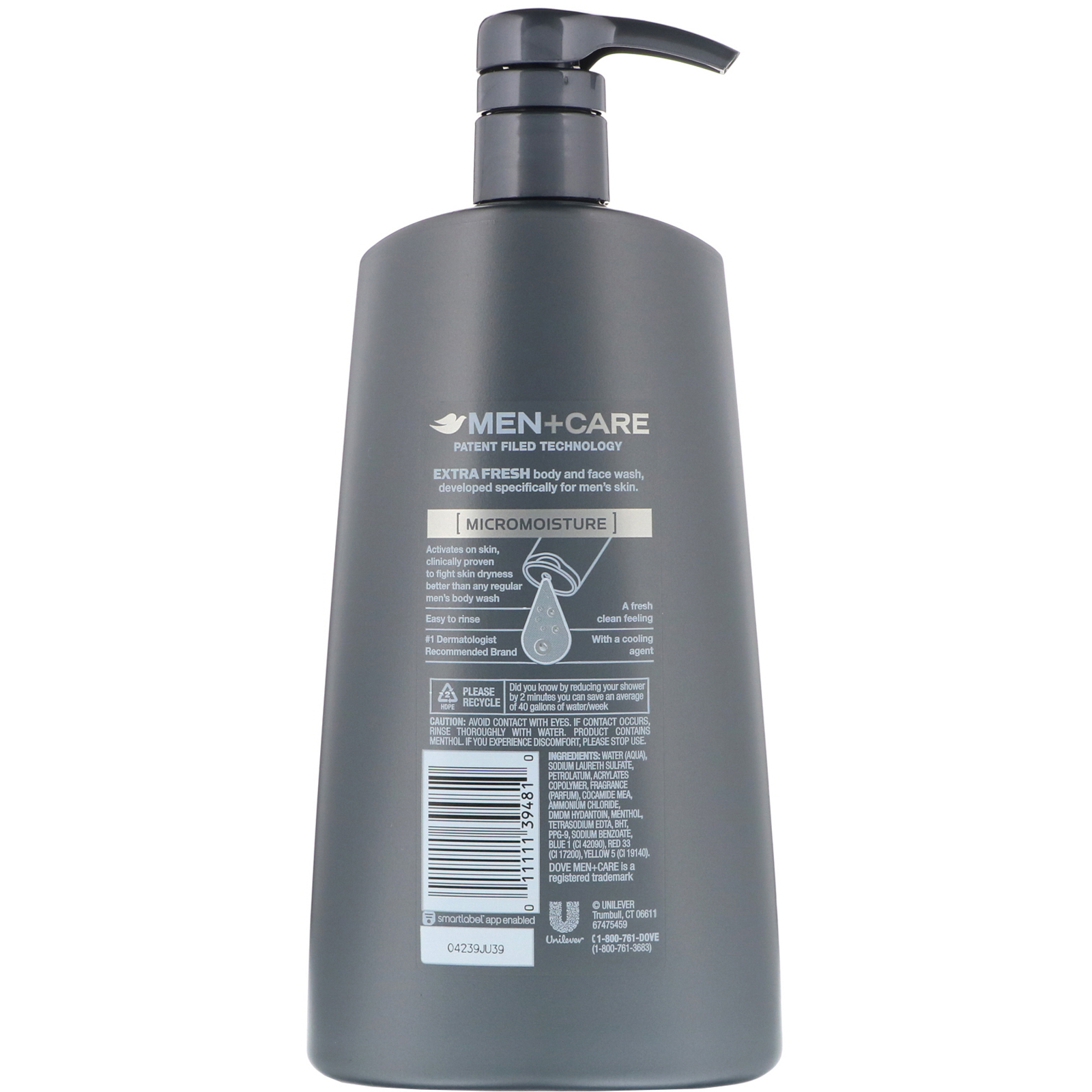Dove, Men+Care, Extra Fresh, Gel Corporal e Facial, 694 ml (23,5 fl oz) - Imagem 2