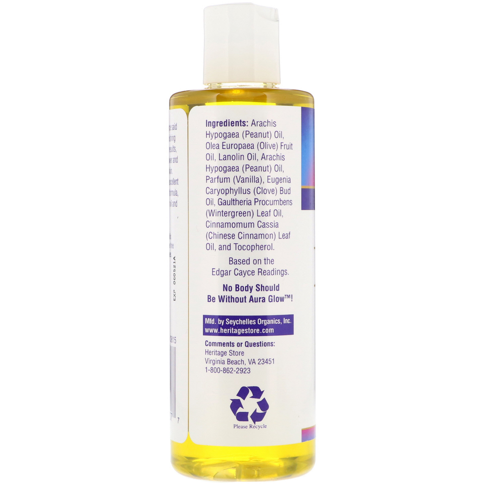 Heritage Store, Aura Glow, Baunilha e Especiarias, 8 fl oz (240 ml) - Imagem 2