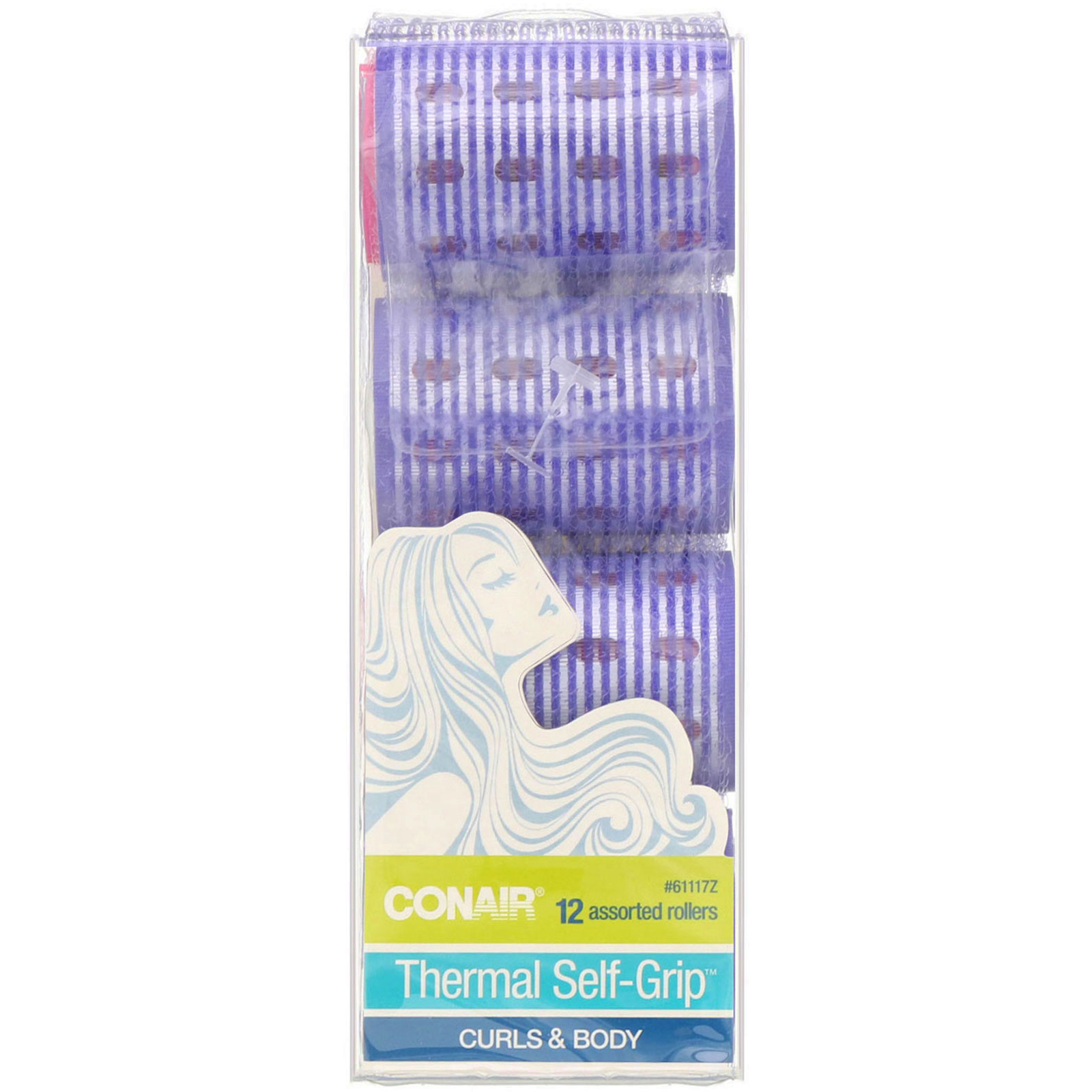 Conair, Thermal Self-Grip, cachos e volume, modeladores de cachos de cabelo, 12 modeladores de cachos sortidos