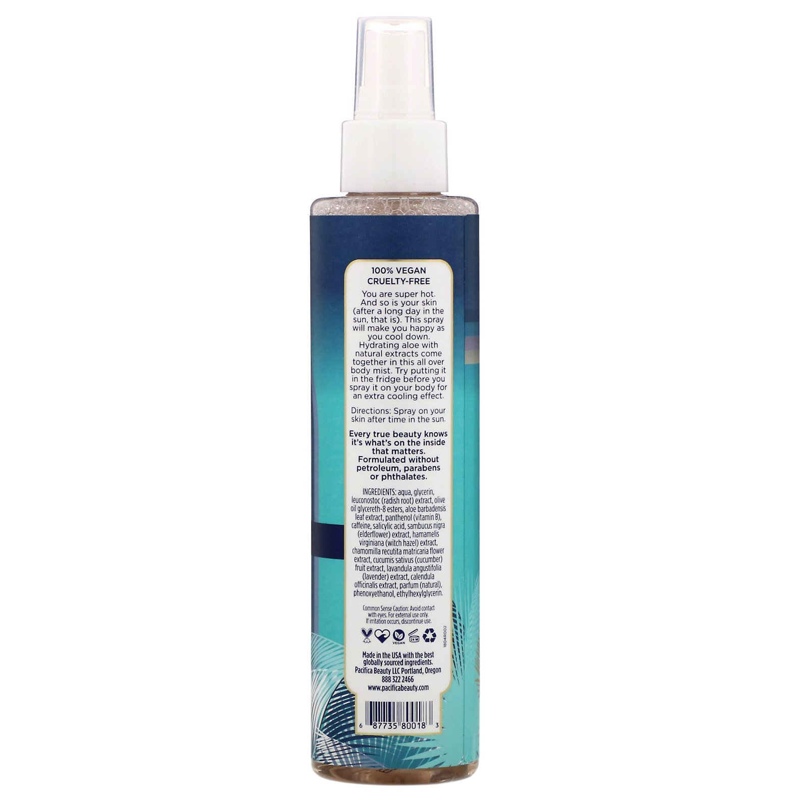 Pacifica, Sun + Skincare, Spray Pós-Sol para o Corpo, Coco e Baunilha, 177 ml (6 fl oz) - Imagem 2