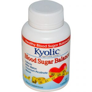 Kyolic, Extrato curtido de alho, equilíbrio do açúcar no sangue, 100 cápsulas