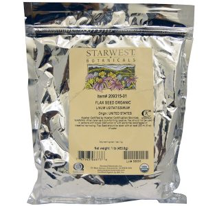 Starwest Botanicals, Linhaça Orgânica, 453,6 g (1 lb)