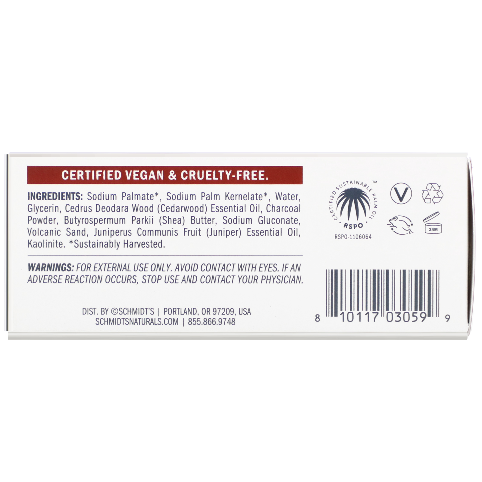 Schmidt's Naturals, Natural Soap, Cedarwood +Juniper, 5 oz (142 g) - Imagem 3