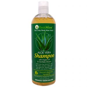 Real Aloe, Shampoo de Aloe Vera com Óleo de Argan e Beta-glucanos de Aveia, 16 fl oz (473 mL)