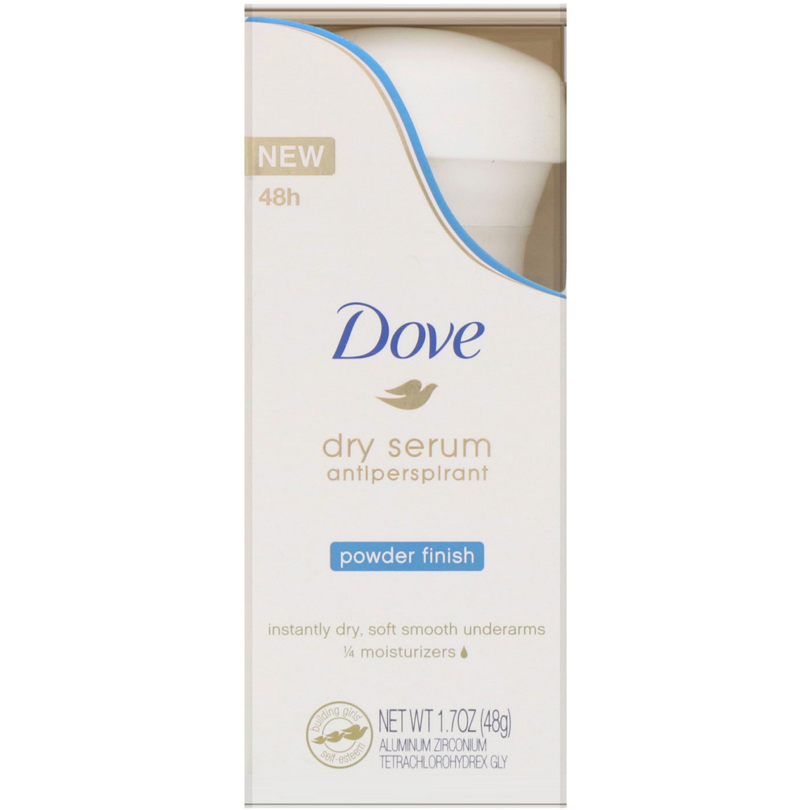 Dove, Sérum seco, Desodorante antitranspirante, Acabamento em pó, 48 g - Imagem 2