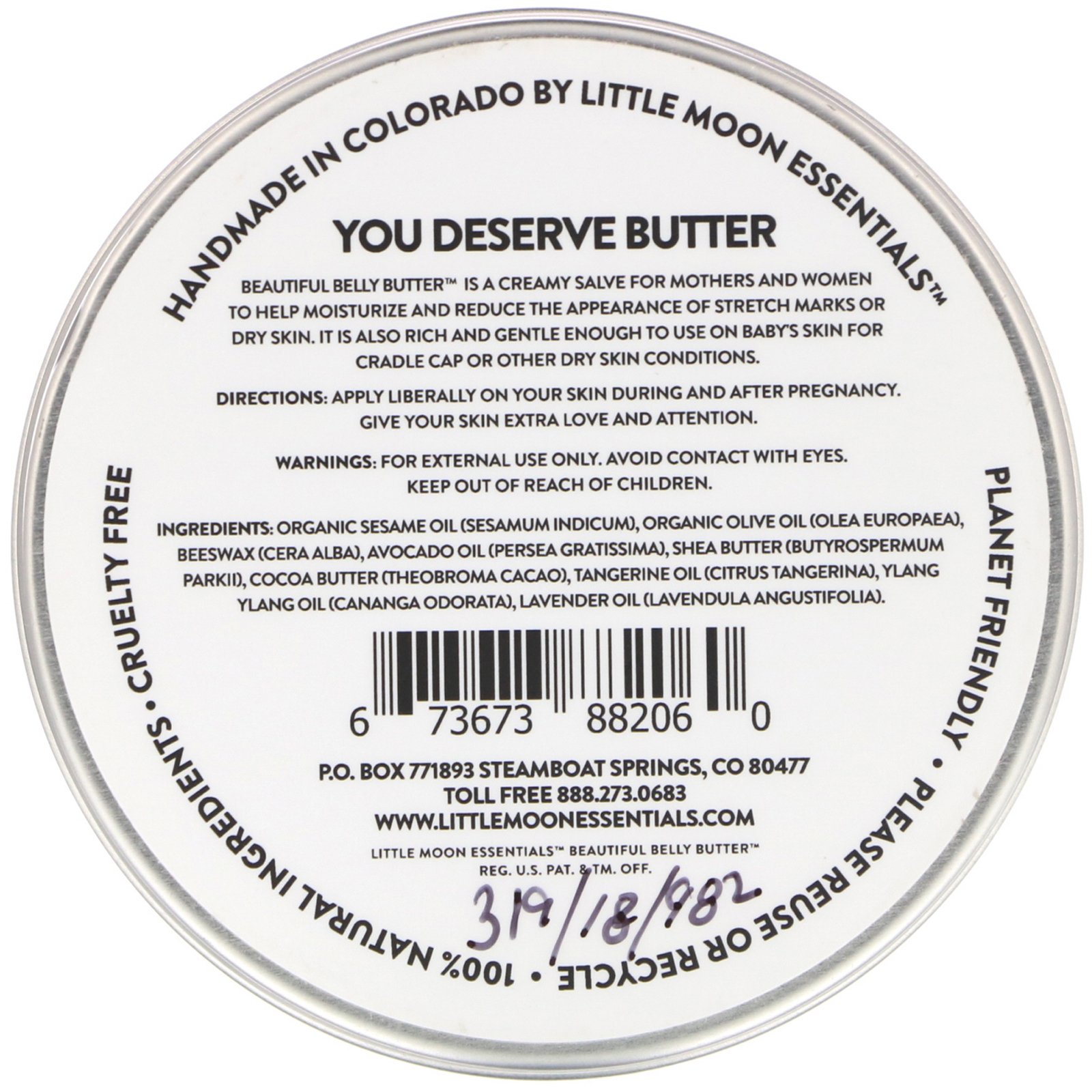 Little Moon Essentials, Beautiful Belly Butter, Skin Conditioning Salve, 3 oz (85.05 g) - Imagem 2
