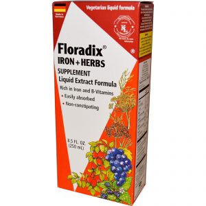Flora, Floradix, Suplemento para Ferro + Ervas, Fórmula para Extrato Líquido, 250 ml (8,5 fl oz)