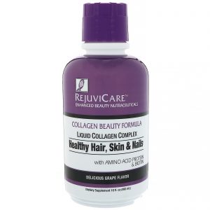 Rejuvicare, Collagen Beauty Formula, Liquid Collagen Complex, Healthy Hair, Skin & Nails, Grape, 16 fl oz (480 ml)