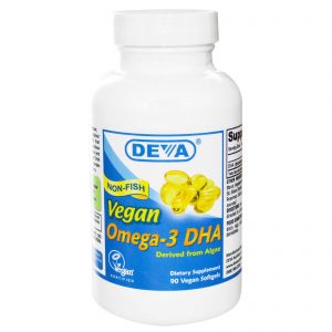 Deva, Vegan, Ômega-3 DHA, 90 Softgels Veganas