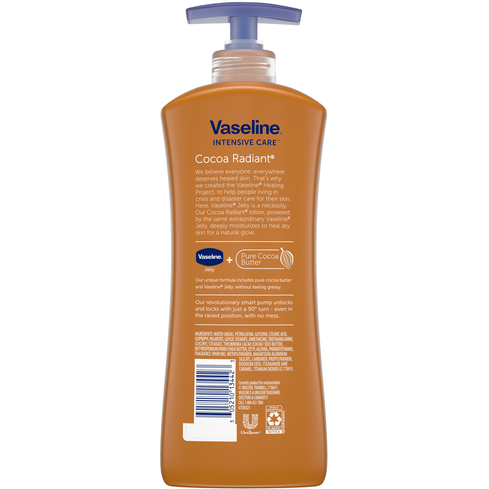 Vaseline, Intensive Care, loção para o corpo Cocoa Radiant, Cocoa Butter, 600 ml - Imagem 2