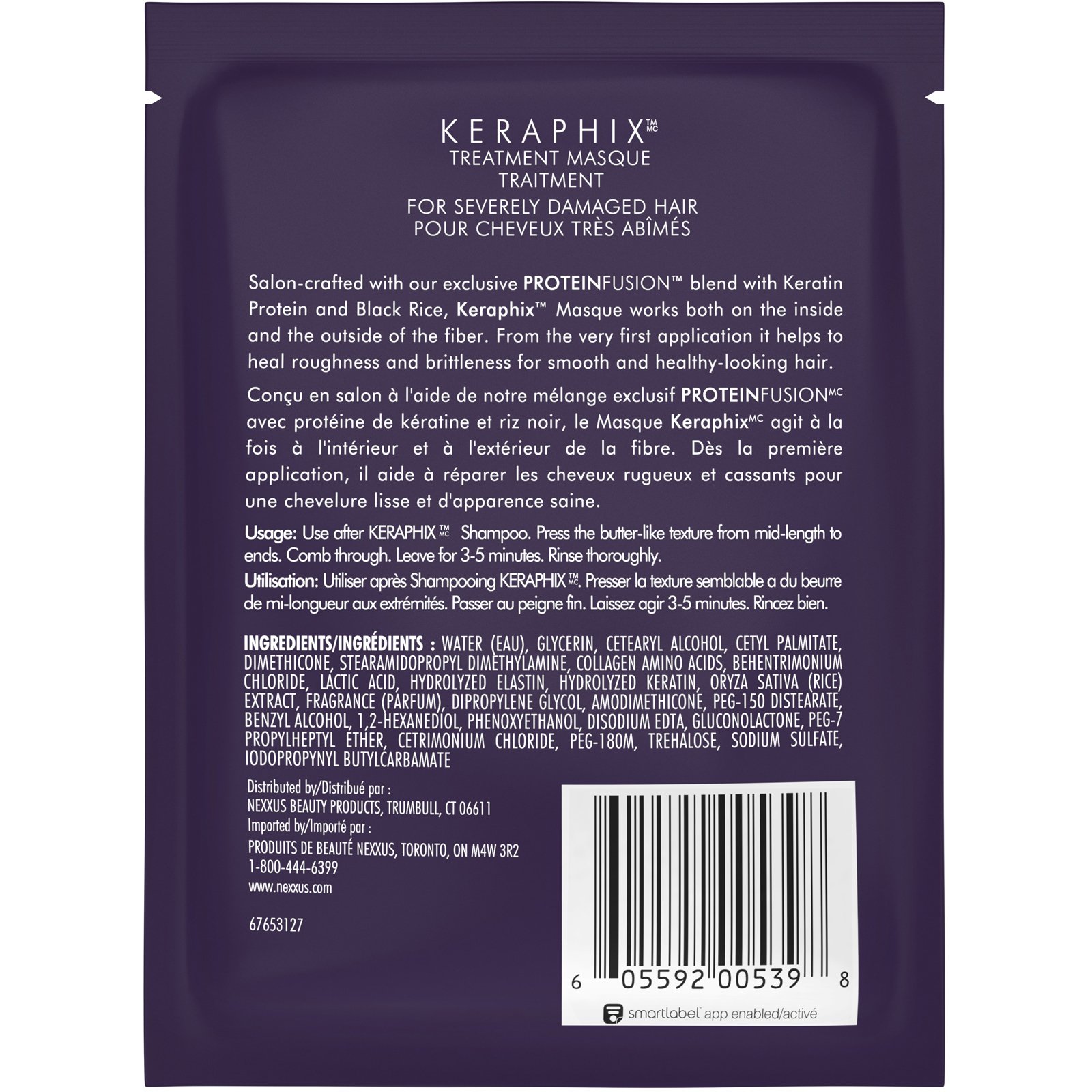 Nexxus, Máscara de tratamento capilar Keraphix, Reparação de danos, 43 g - Imagem 2