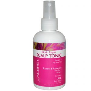 Aubrey Organics, Reparo com Biotina, Tônico para o escalpo, Chuva Cítrica, 6 fl oz (177 ml)