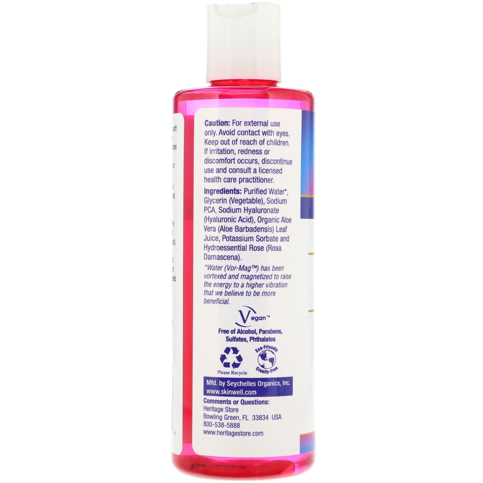 Heritage Store, Tonificador Facial de Água de Rosas, Pétalas de Rosa, 237 ml - Imagem 2
